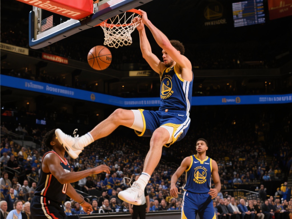 库里精准助攻 波杰姆斯基霸气双扣 作为勇士队的新秀,波杰姆斯基在这次进攻中